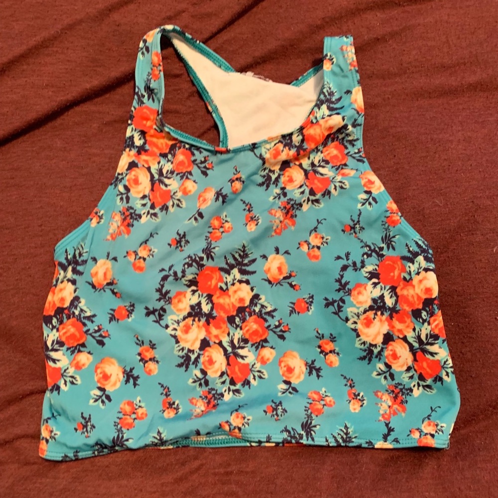 Crop swim top